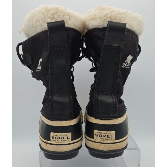 Sorel Womens Size 7.5 Black Caribou Sherpa Waterproof Winter Boots EUC - Picture 7 of 9